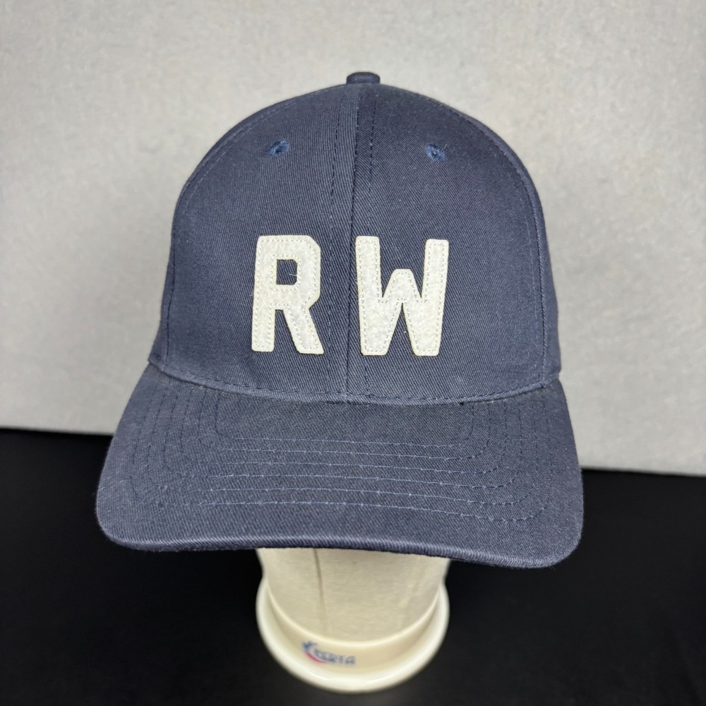 Red Wing Shoes RW Snapback Hat Navy Blue Adjustable Baseball Cap Adult Size